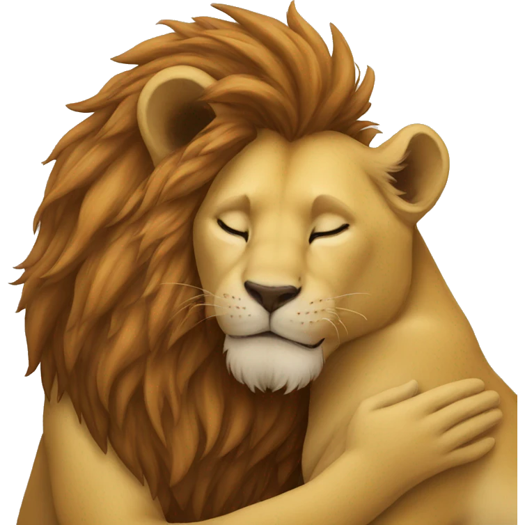 Lion kiss emoji