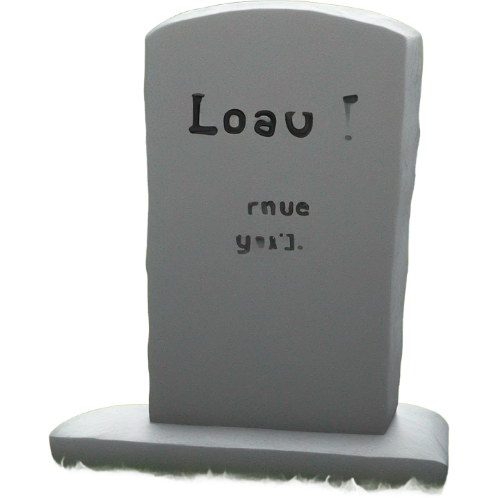 Gravestone with the text “rips.lol” emoji
