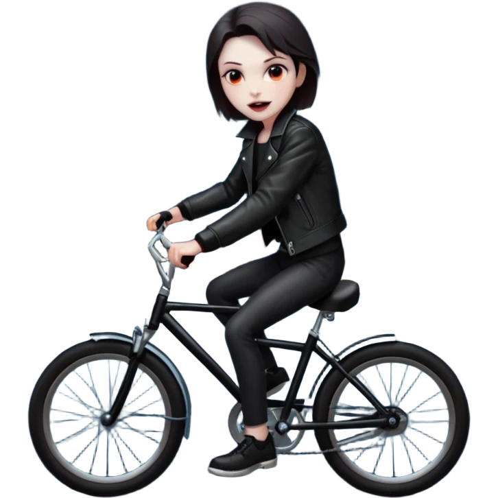 vampire with bicycle. emoji