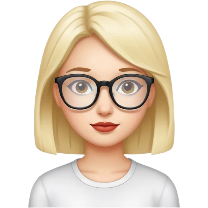 Girl wearing glass emoji