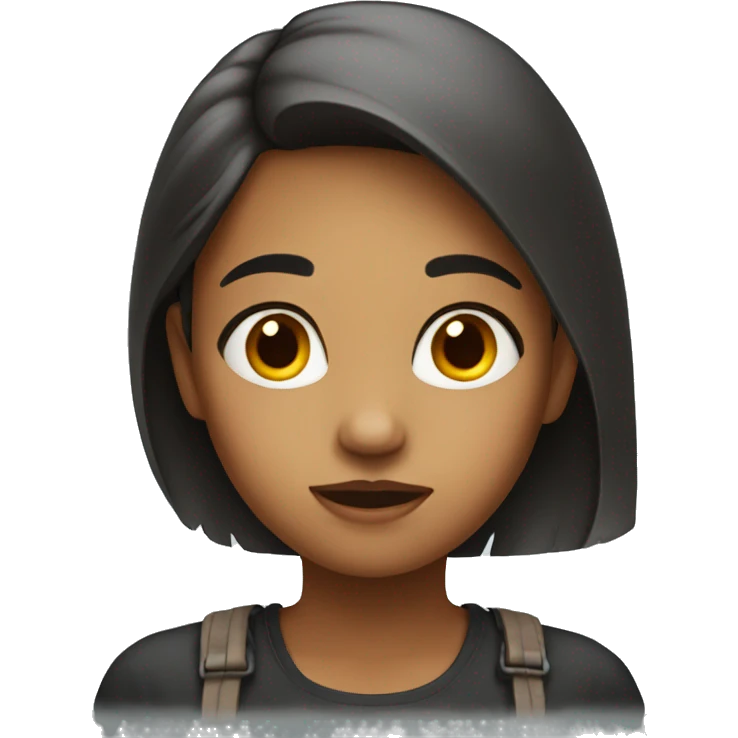 girl looking to the side emoji