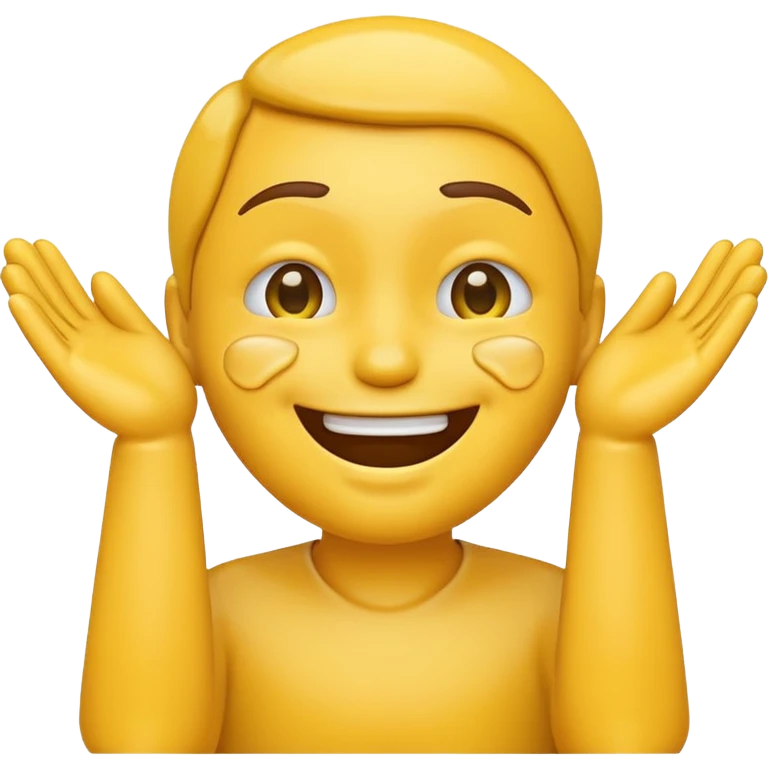 emoji that’s choking itself with their hands with a smile and tears  emoji