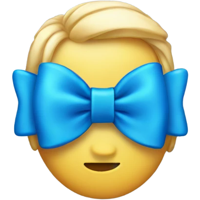 Blue bow emoji