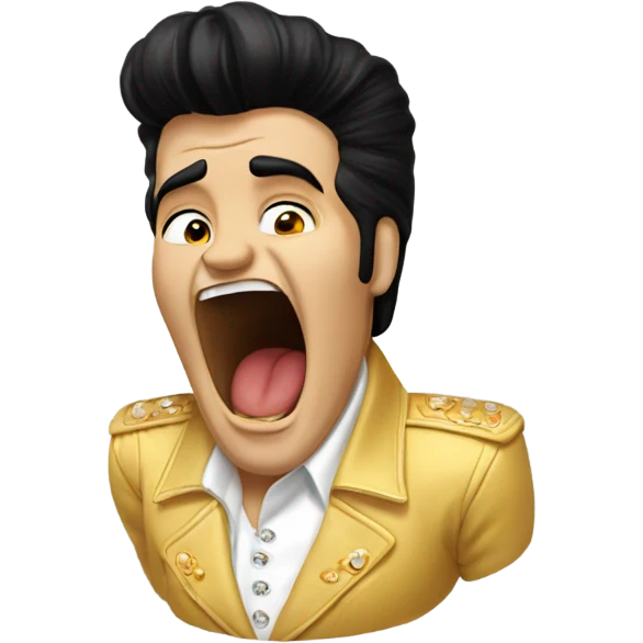 elvis yawning emoji