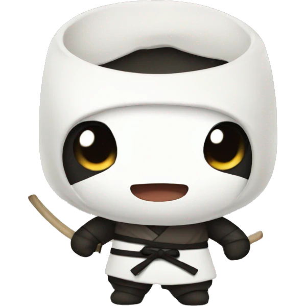 Chibi marshmallow ninja emoji