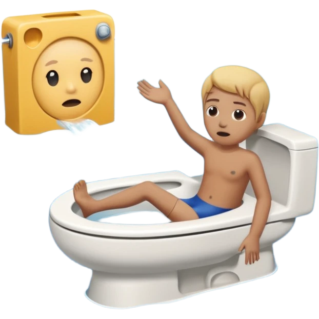 Me as an human toilett and human utonął, information pictogram emoji