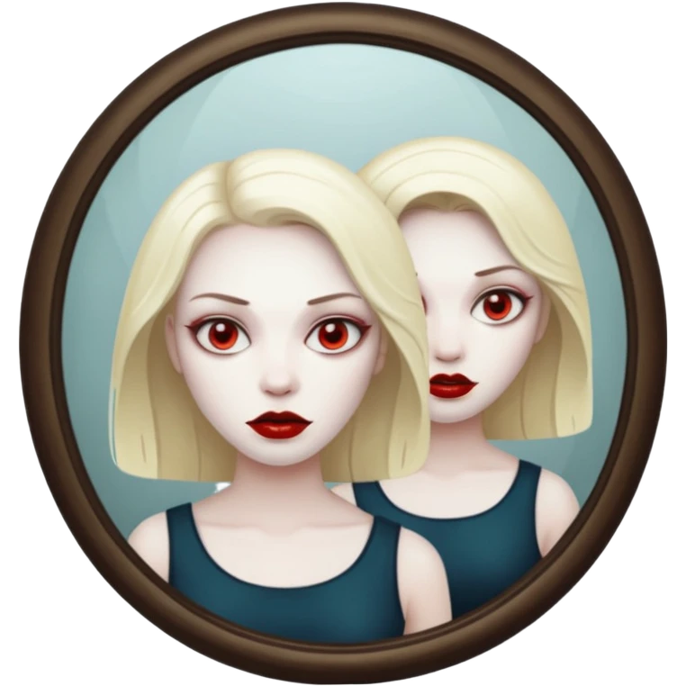 Killer behind woman on mirror emoji