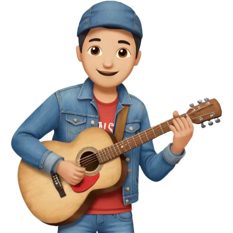 Guitar busker,Street Performers emoji