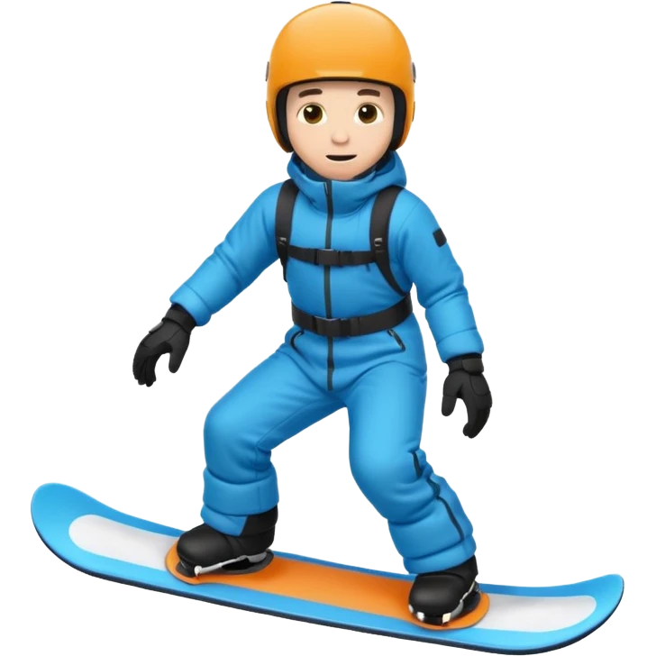 man snowboarding on snow emoji