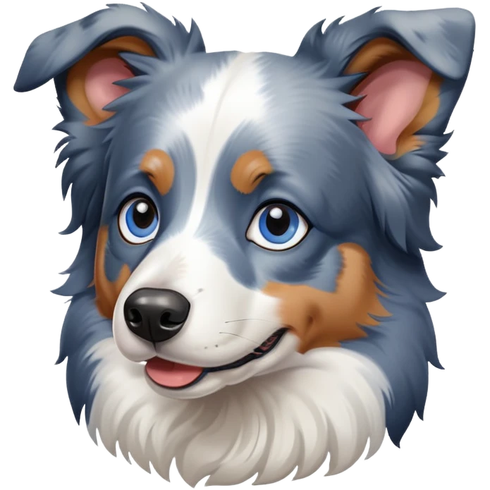 Border collie blue merle emoji