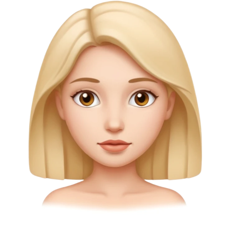 Naked women with boobs no clothes emoji