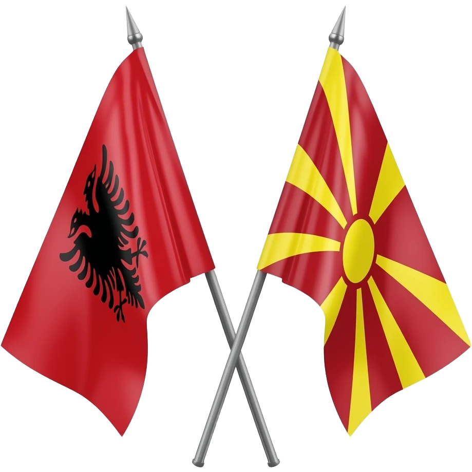 Albanische und macedonien Flagge kombinieren emoji