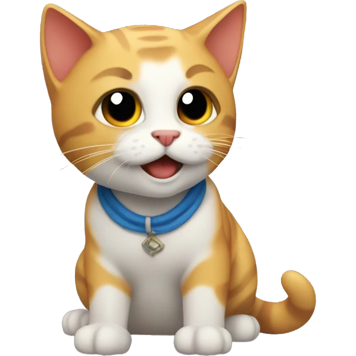 Gato y el mar emoji