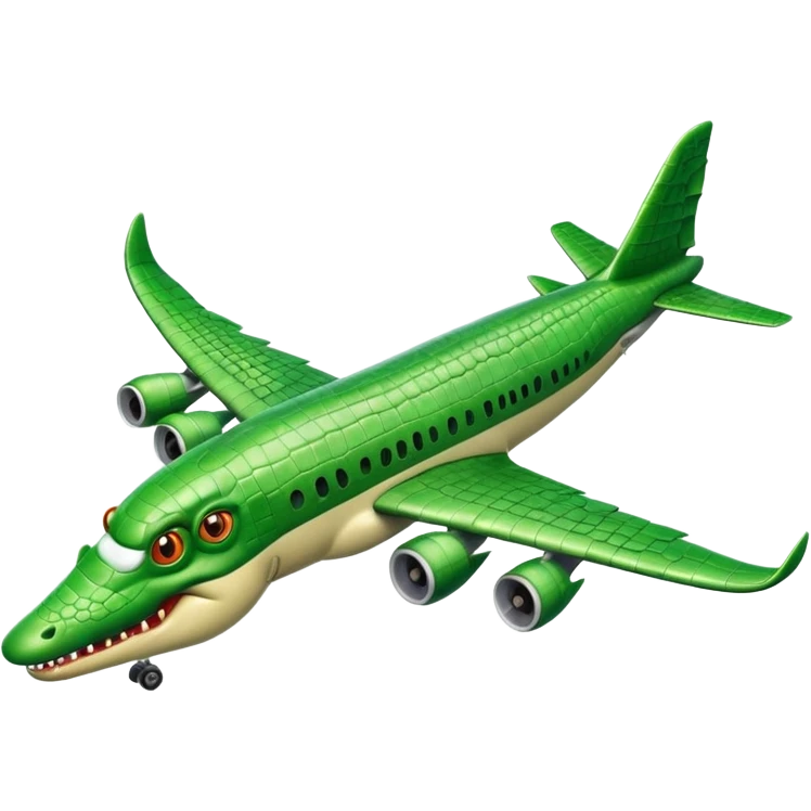 Hazme un avión con cabeza de cocodrilo emoji