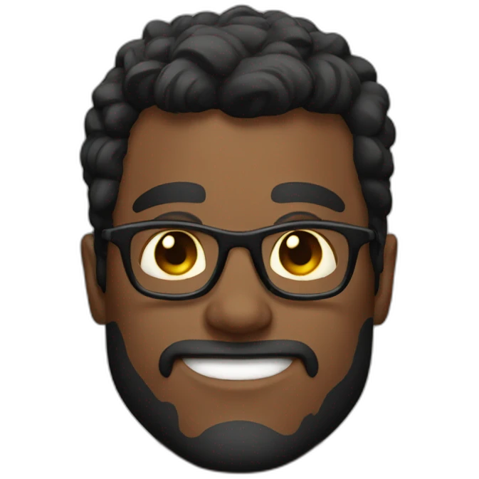 bodybuilder man with black glasses  emoji