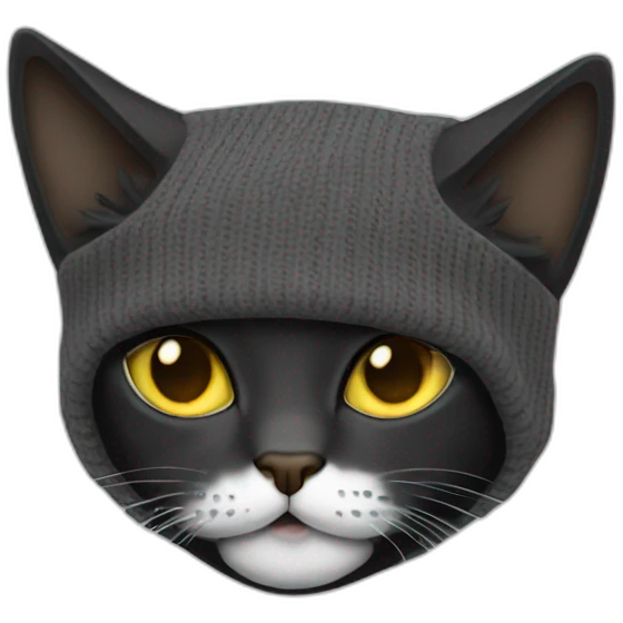 Cat with balaclava emoji
