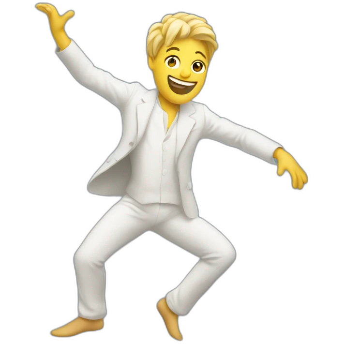 Dancing white person emoji