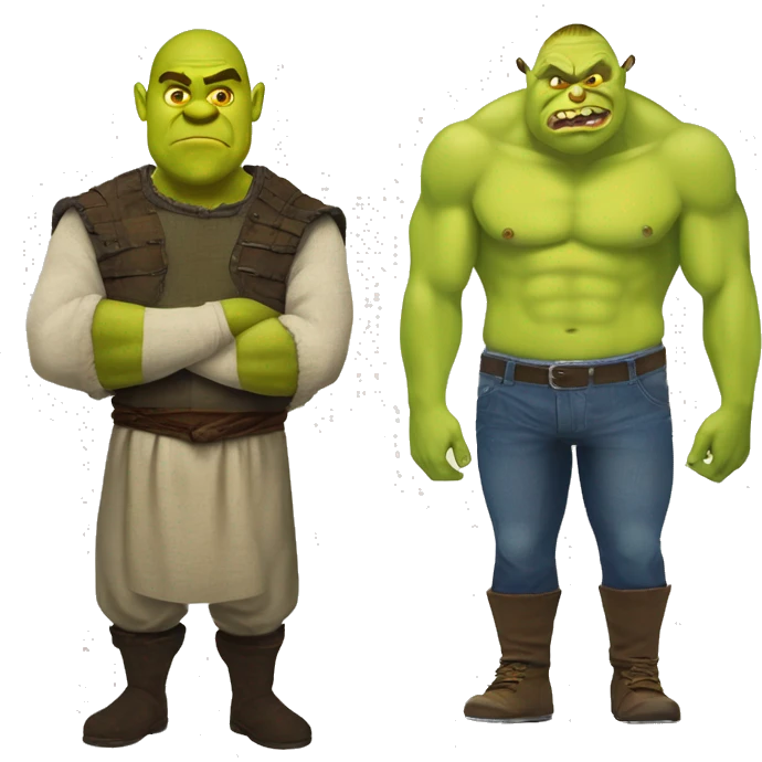 shrek and minion dagon ball z fusion emoji