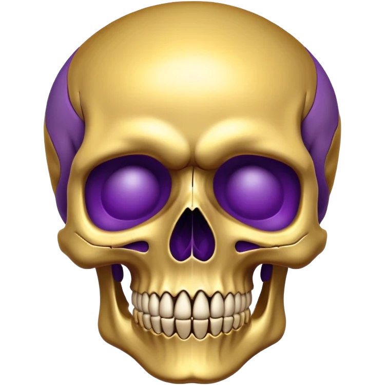 skull colored in LSU colors - purple and gold emoji