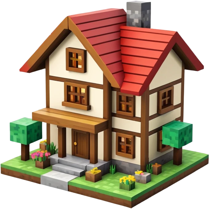 Minecraft house emoji