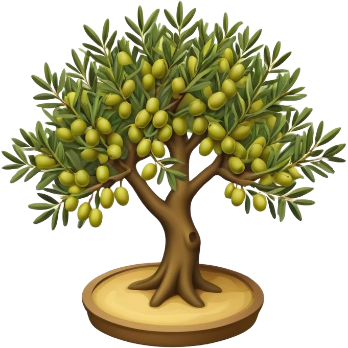 Isometric olive tree emoji