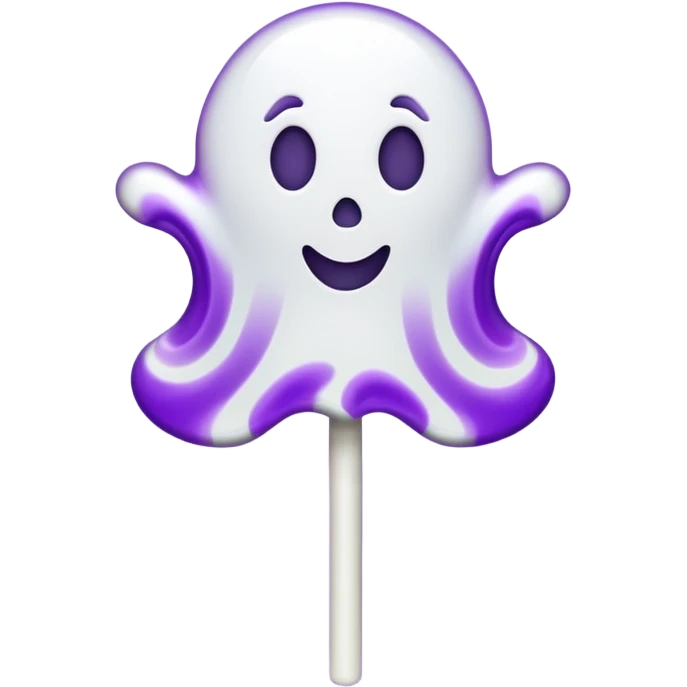 ghost lolipop purple and white emoji