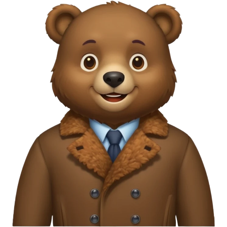 bear wearing coat emoji