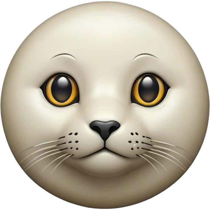 Cinematic Noble Seal Portrait Emoji, Poised and streamlined, with a sleek, smooth body of glossy, muted hues and expressive, dark eyes complemented by a rounded, agile head, Simplified yet sharp and sophisticated features, highly detailed, glowing with a soft, maritime luminescence, high shine, intelligent and graceful, stylized with an air of coastal authority, focused and alert, soft glowing outline, capturing the essence of a watchful marine guardian that appears ready to glide out of the screen with effortless authority! emoji