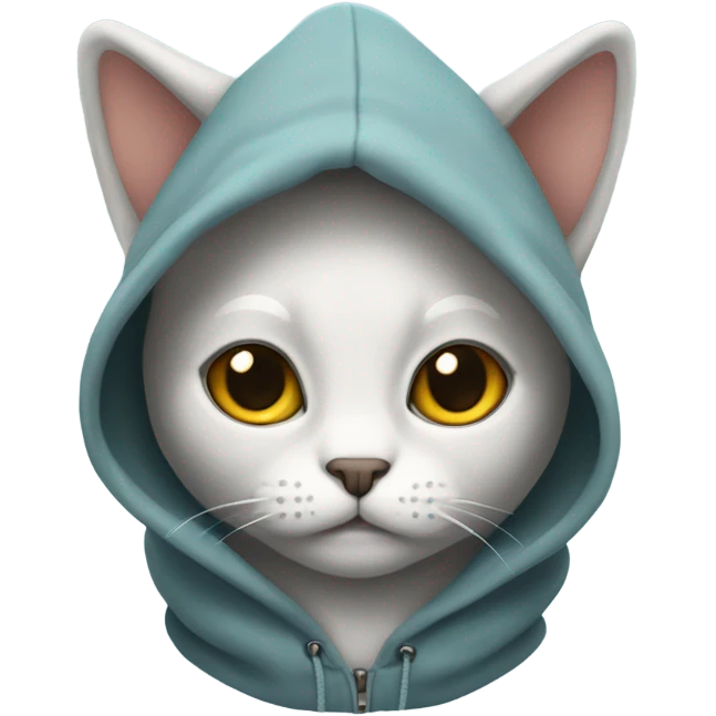 Cat in a hoodie emoji