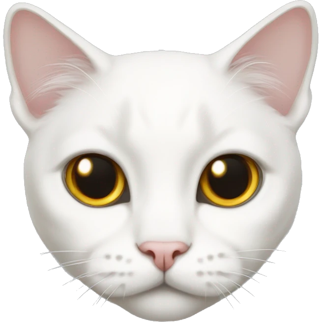 white Scottish cat with Lop-eared emoji