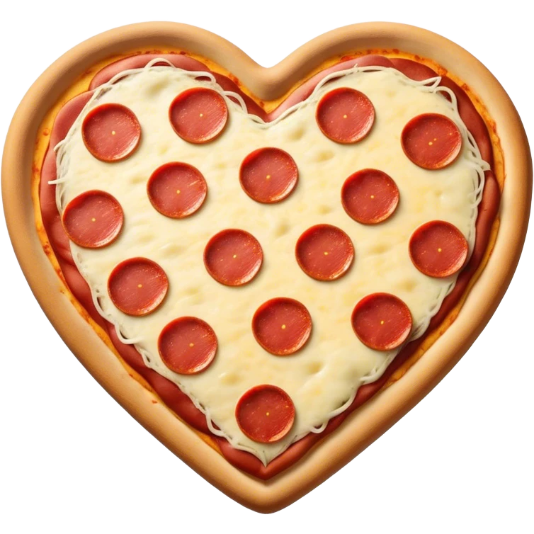 Heart shaped pizza emoji