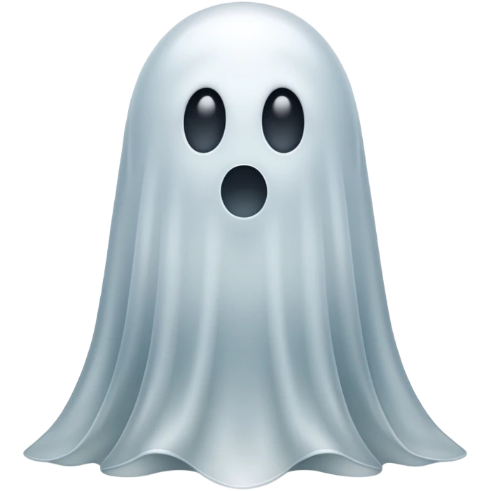 ghost without mouth emoji