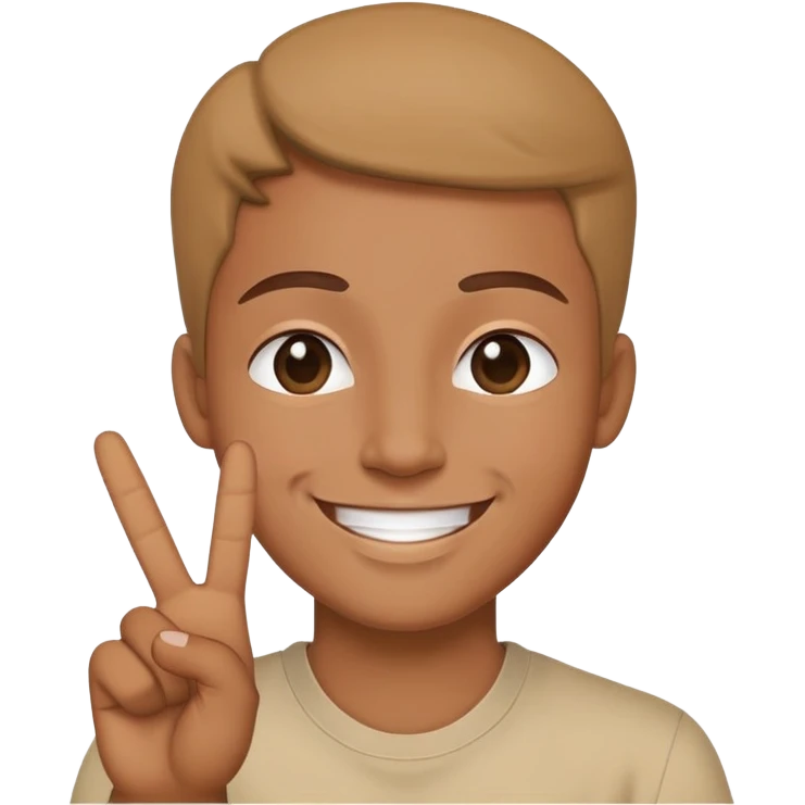 A alucin with peace sign  emoji
