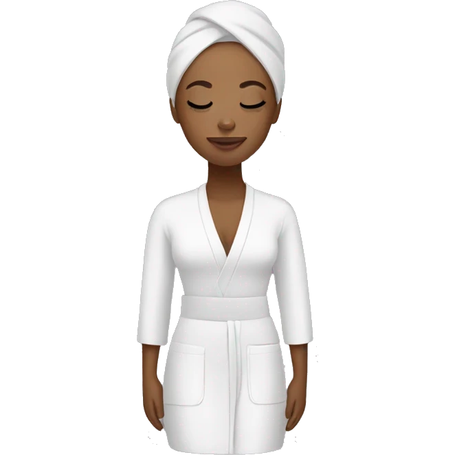 spa girl with eyes closed emoji