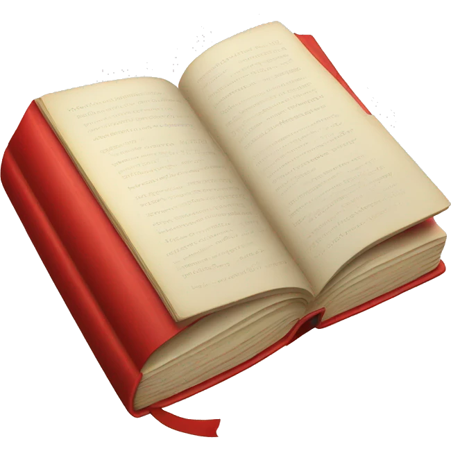 thick open red book  emoji