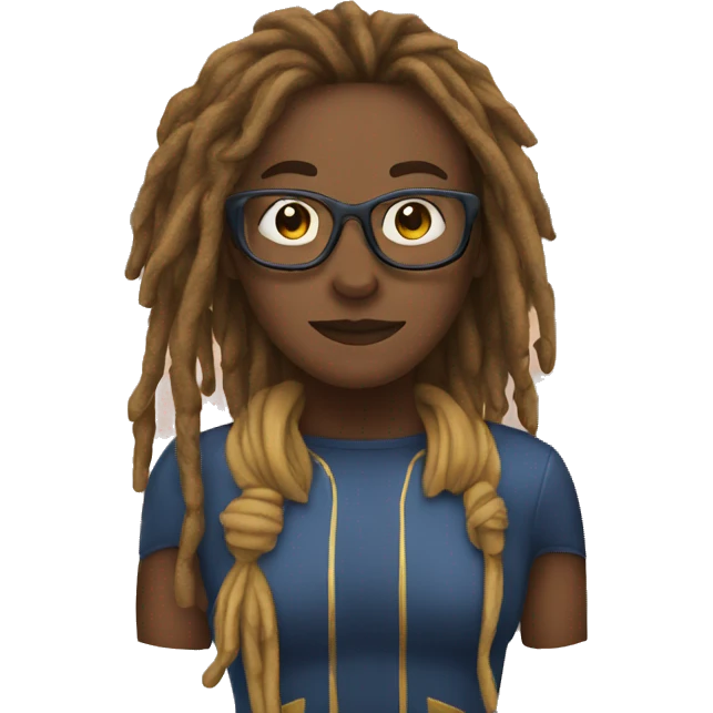 Superhero with dreads mom with glasses emoji