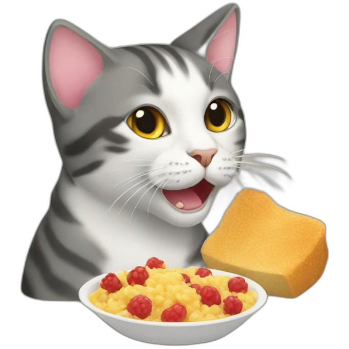 cat eating emoji