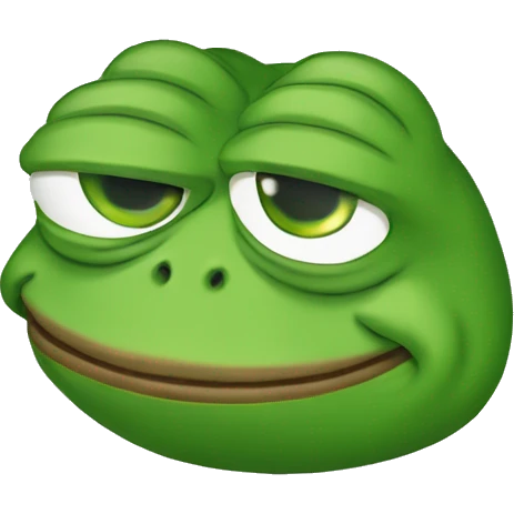 Pepe the frog in full growth points with his finger emoji
