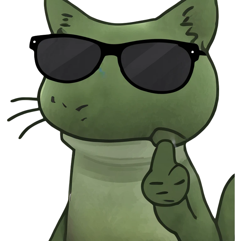 Cat with sunglasses emoji