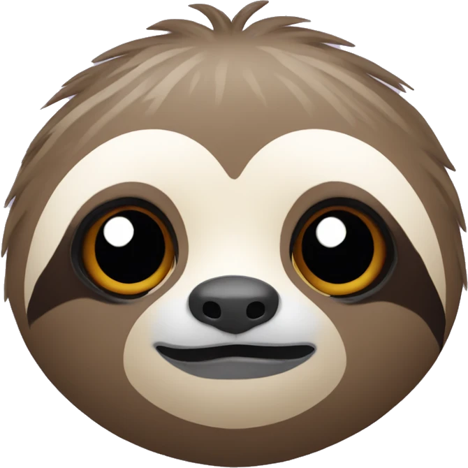 cute sloth face emoji