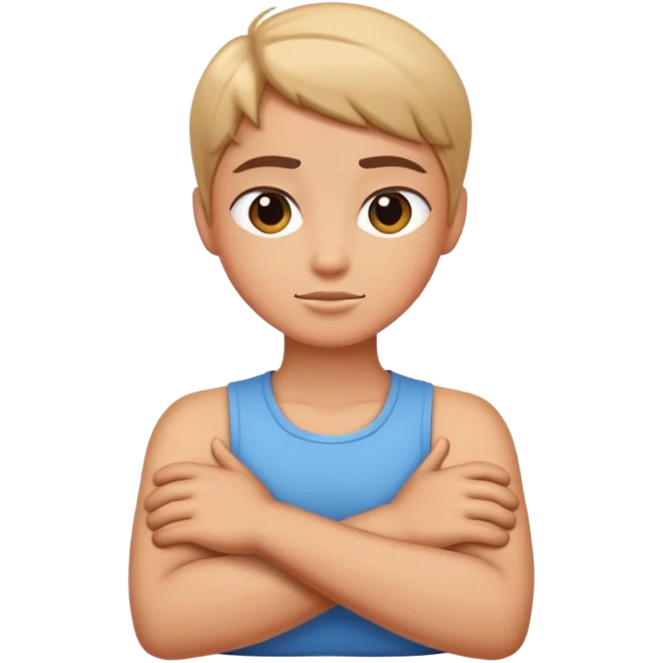  Arms crossed around neck  emoji