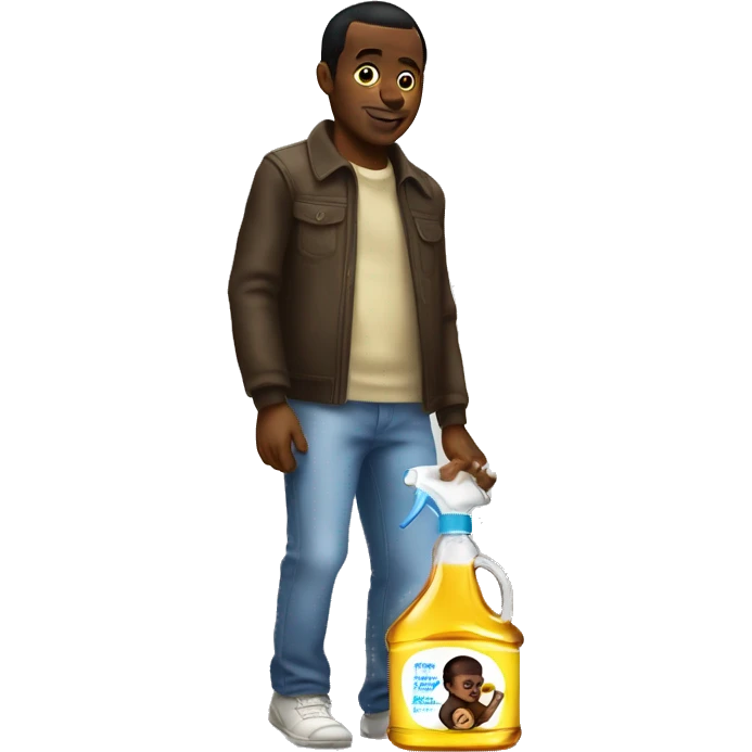 Diddy carrying baby oil with baby oil emoji