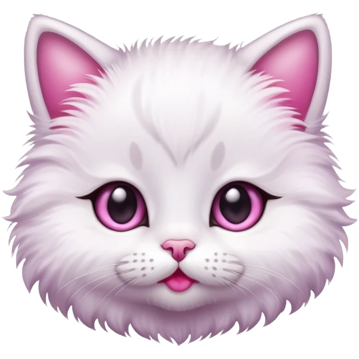 Baby cat with lips emoji