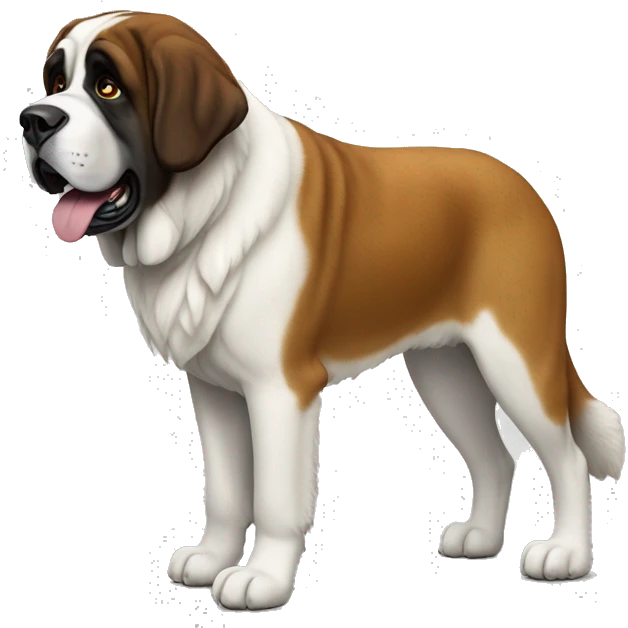st bernard dog, full body,side view emoji