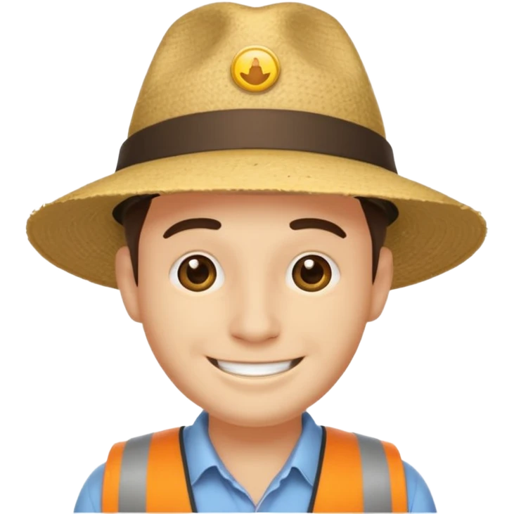 homme créole réunionnais  avec chapeau embouteillage route  emoji