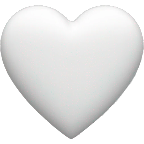 White matte heart emoji