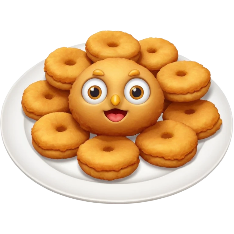 une nuggets avec des yeux emoji