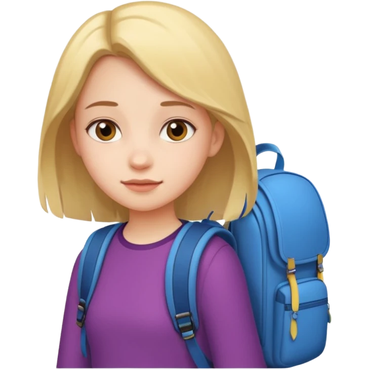 Girl with backpack emoji