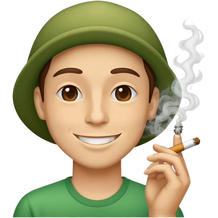 Smoking weed stoned emoji