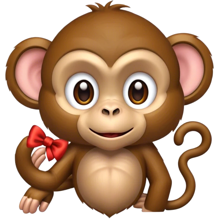monkey with a bow emoji